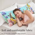 thumbnail image 5 of Teal Green Hummingbirds Body Pillow Covers 20"x54", Spring Watercolor Flowers Plant Soft Brushed Microfiber Breathable Throw Pillow Covers, Pillowcase with Zipper for Couch Sofa Bedroom Living Room, 5 of 9
