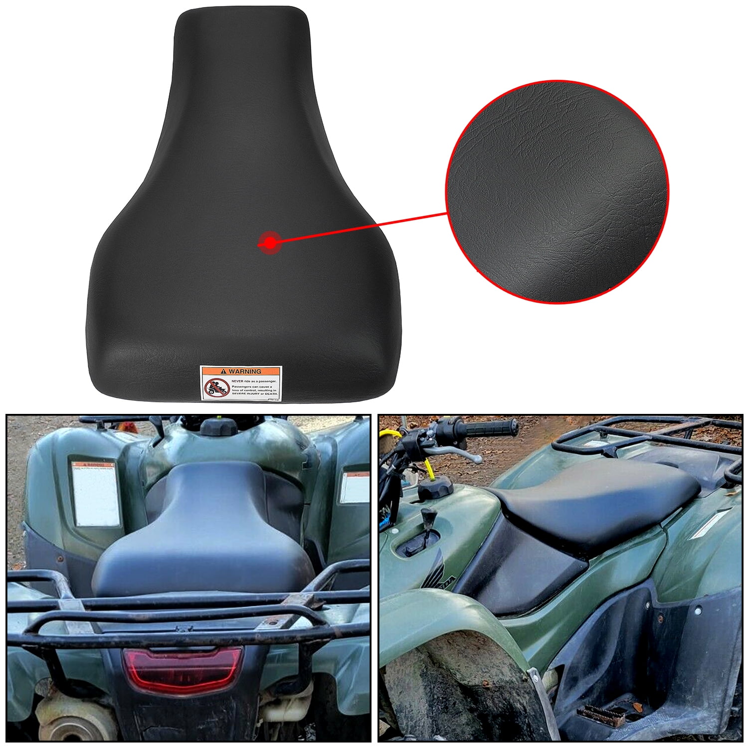Quad Works Seat Cover Black for Honda Rancher 420 2x4 ES 2007-2014 