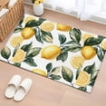thumbnail image 2 of Lemon Bathroom Mat 2x3 FT, Non Slip Small Kitchen Mat, Summer Yellow Fruit Country Spring Leaf Plant Washable Soft Backed Front Door Throw Rug Non-Shedding Indoor Outdoor Doormat for Entryway Sink, 2 of 9