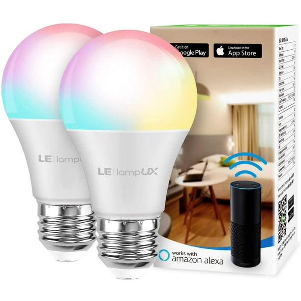 Lepro Smart Light Bulb, RGB Color Changing LED Bulbs, Dimmable A19 E26 Bulb 60 Watt Equivalent