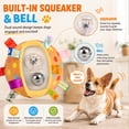 thumbnail image 3 of Colorful Squeaky Hanging Dog Training Toy with 50inch Elastic Ropes Soft, Stretchy - Durable Chew & Play Toy for All Dogs, 6-Inch Hanging Dog Toys with Cotton Material and Built-In Bell, 3 of 9