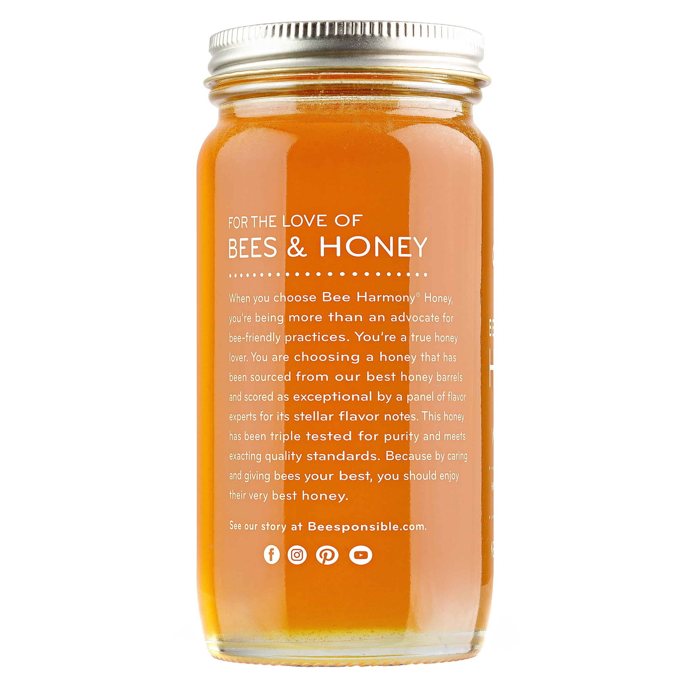 (2 pack) Bee Harmony, Wildflower Honey, 12 oz Glass Jar, No Allergens
