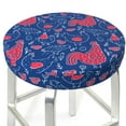 thumbnail image 3 of Disketp Chicken and Rooster Funda Redonda para Taburete, Funda de Cojín para Silla de Bar Suave y Elástica-14 inch, 3 of 7