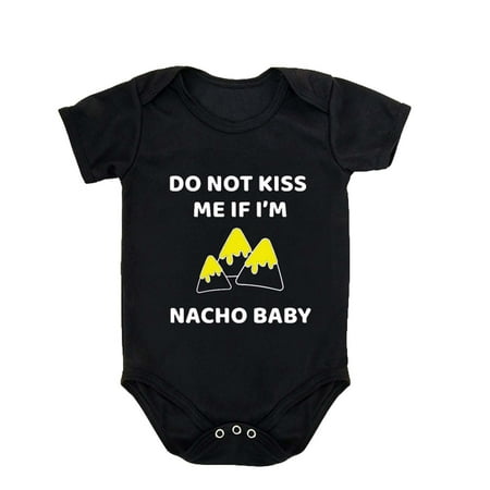 

Borniu Baby Girls Boys Romper Toddler Short Sleeve Onesies Letter Printed T-Shirt Jumpsuit 0-24 Months