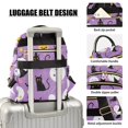 thumbnail image 3 of FORMRS Mini Backpack Purse for Women Travel Daypack Casual Shoulder Bag, Purple Halloween Pattern, 3 of 7