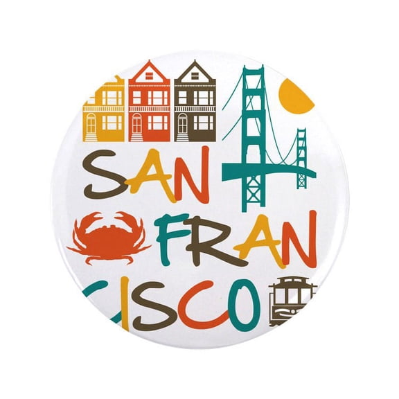 CafePress - San Francisco 3.5 Button - 3.5" Button