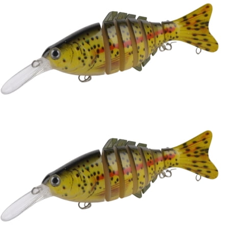 Bisitoy 2Pcs Soft Plastic Fishing Lures Set with Tail for Crappie Panfish