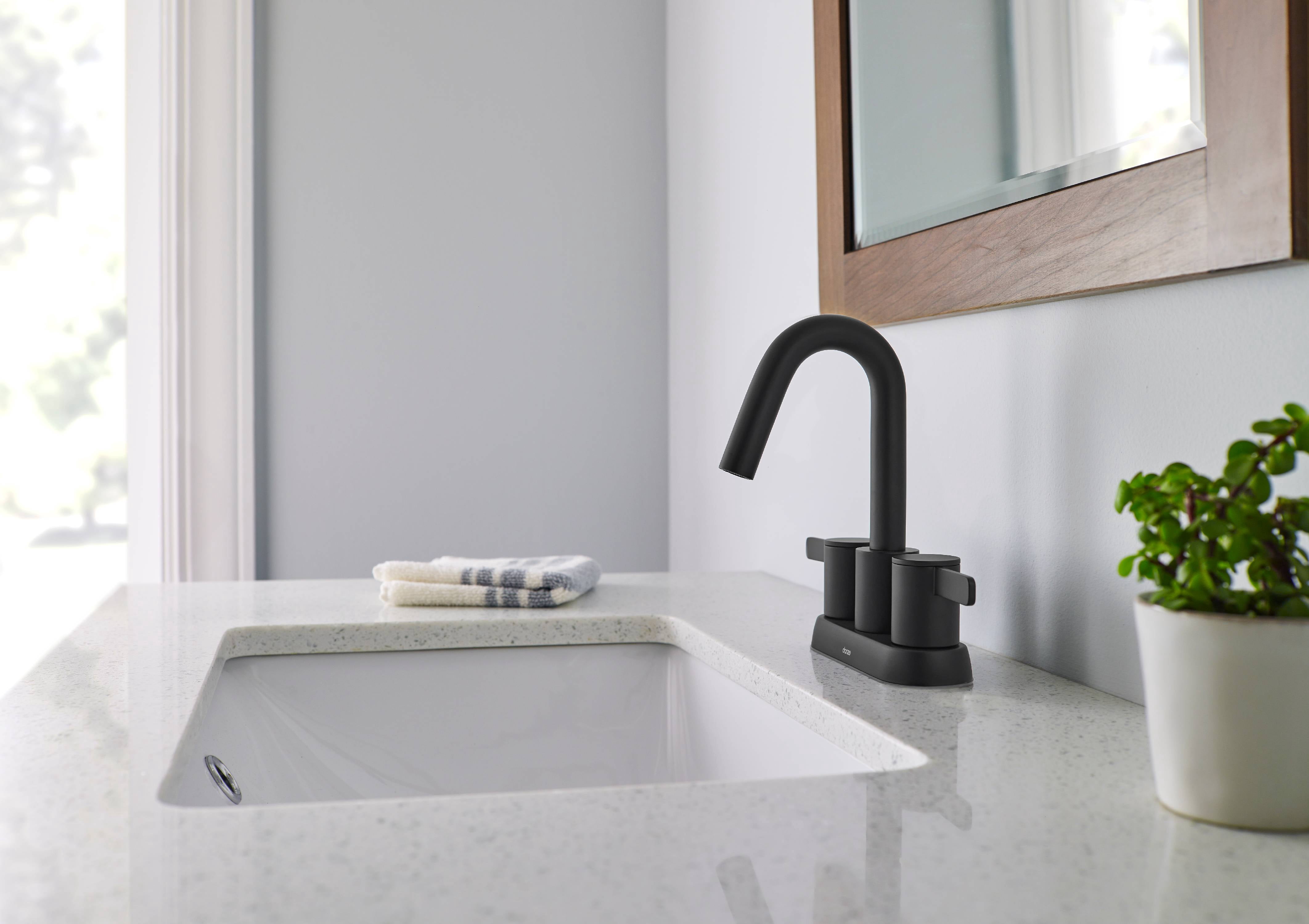 Danze D301130BS Amalfi Centerset Bathroom Faucet, Satin Black