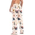 thumbnail image 3 of FORMRS Mens Pajama Pants with Pockets Sleepwear Lounge Bottoms Sizes S-2XL, Beige Christmas Santa, 3 of 7