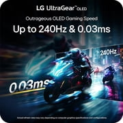 (Open Box) LG UltraGear 39GX900A-B 39 21:9 UltraWide QHD 240Hz Curved OLED HDR Gaming Monitor, Black