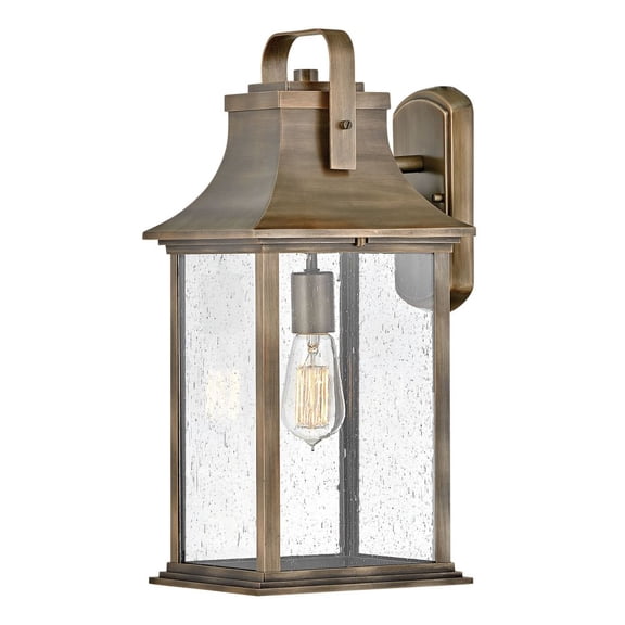 2395BU Hinkley Lighting Grant - 1 Light Large Outdoor Wall Lantern in Traditional Style - 8.5 Inches Wide by 19 Inches High-Burnished Bronze Finish