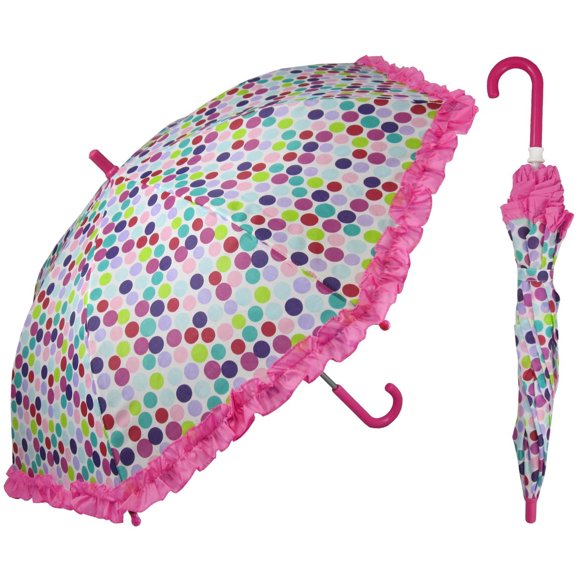 RainStoppers Kid's Bright Dot Stick Umbrella