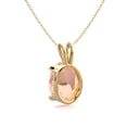 thumbnail image 3 of SuperJeweler 1 Carat Oval Shape Morganite Necklace In 14K Yellow Gold Over Sterling Silver, 18 Inches For Women, 3 of 5