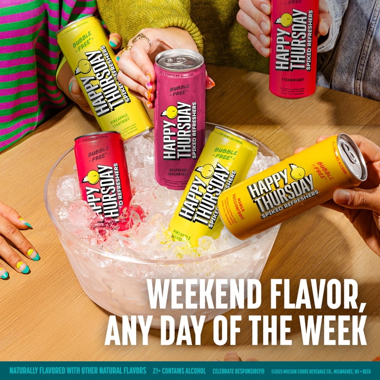 Happy Thursday Variety Pack, 12 pack, 12 fl oz Aluminum Cans, 4.4