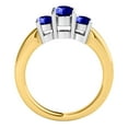 thumbnail image 2 of Aonejewelry 1 Ct. Ttw 3 Stone Two-Tone Tanzanite Ring In 14K Yellow & White Gold, 2 of 4
