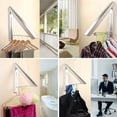 thumbnail image 2 of Foldable clothes hanger, space-saving collapsible hanger, aluminum Al, 2 of 5