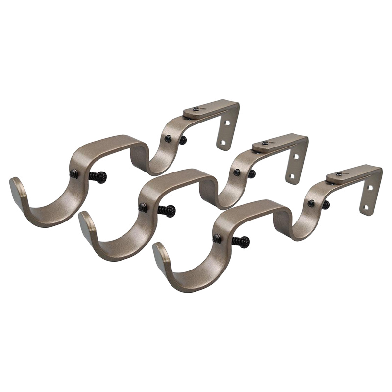 Sturdy Iron Curtain Pole Bracket Metal Heavy Duty Rod Wall Brackets