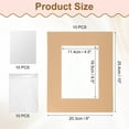 thumbnail image 2 of Uxcell 10Pcs Picture Mat 8"x10" Bevel Cut Frame Mattes with Backing for Display Art Measuring Kraft Paper Color, 2 of 7