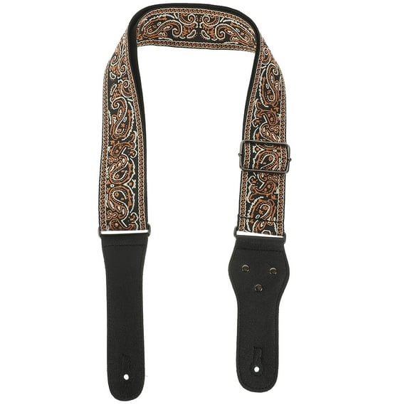 PAMINGONO 1Set Cool Brown Leather Guitar Strap for Acoustic and Electric Instruments