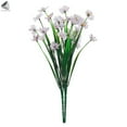 thumbnail image 3 of PULLIMORE 10 Bundles Artificial Flowers Plastic & Silk Fake Violet Flowers & Plants for Indoor Outdoor Decor (White), 3 of 9