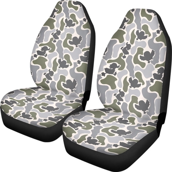 XYZCANDO Abstract Camo Pattern Car Front Seat Covers Polyester Fabric Interior Decor Car Seat Covers Vans Sets car Front Seats, Anti-Slip Comfy Truck SUV