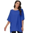 thumbnail image 4 of Women's Oversized T Shirts Summer Short Sleeve Loose Fit Casual Crewneck Plain Tops, 4 of 6