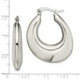 thumbnail image 2 of Stainless Steel Hollow Teardrop Hoop Earrings, 2 of 6
