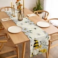 thumbnail image 3 of Daisy Floral Table Runner - 36 Inch Long, Kitchen Dining Table Runner Dresser Scarves, Vintage Rustic Bee Gnomes Flowers Farmhouse Decor for Coffee Tables Wedding Party Banquet, 3 of 8