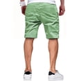 thumbnail image 6 of Mens Casual Cotton Shorts Drawstring Elastic Waist Summer Golf Pants Stretch Twill Beach Chino Shorts Light Green L, 6 of 7