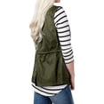 thumbnail image 4 of NFTOEIULA Women Full Zip Sleeveless Tie Front Vest Top With Pockets, 4 of 7