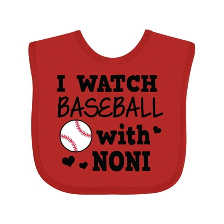 

Inktastic I Watch Baseball with My Noni Gift Baby Boy Bib