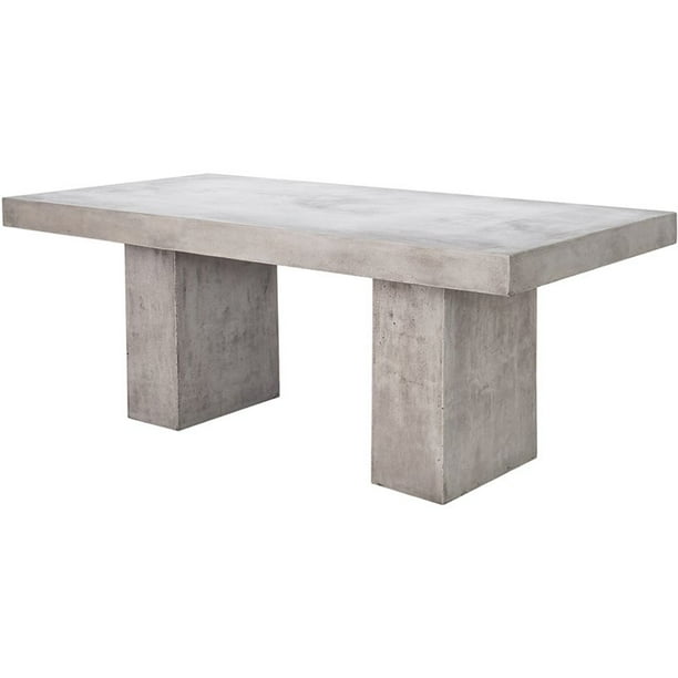 Moe's Aurelius Cement Top Patio Dining Table in Dark Gray