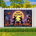 thumbnail image 2 of Decorative Design Happy Halloween Banner Witch Theme Pumpkin Design Spooky Elements for Halloween Party Indoor Decoration Outdoor Event, 2 of 9