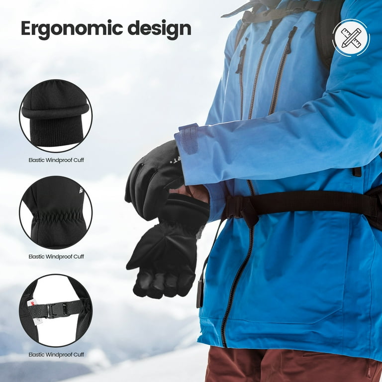 Waterproof & Windproof Thermal Winter Gloves Thinsulate Touch Screen Ski Mtb Anti Slip Cycling Snowboarding Padded Palms