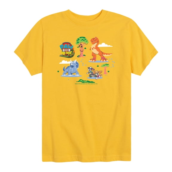 Paw Patrol: The Dino Movie - Dino Grid - Toddler Boys Short Sleeve Graphic T-Shirt