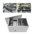 thumbnail image 1 of Waste Interceptor, 400x250x230mm Wide Application  Filtering Kitchen Grease Trap Stainless Steel Removable Baffle  for Home, 1 of 7