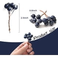 thumbnail image 3 of HUIANER 20Pcs Lifelike Blueberry with Stems Fake Fruit Blueberries DIY Bouquet Blueberries, 3 of 7