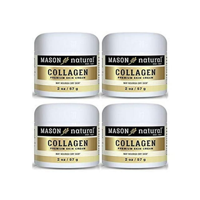 Crema de Colágeno Beauty con Puro Colágeno para Piel Firme 2 OZ Pack de 4