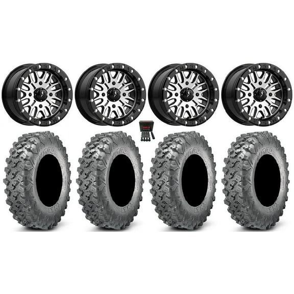 MSA Brute Beadlock 14" Wheels Machined 32" Lynx SXS Tires Polaris RZR XP 1000 / PRO XP / Ranger XP 900/1000
