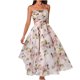 thumbnail image 1 of Vestidos Para Mujer Casual Strappy Strapless Gasa Sin Mangas Estampado Botánico Floral Vestido Odeerbi ODB147808, 1 of 5