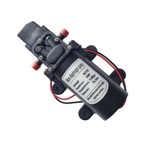 12V 60W Automatic Diaphragm Pump Mini Electric Car Washing Pump Water Pump Black