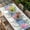 Gray, variant on Blue Pink Hydrangea Table Cloths for 3 Foot Rectangle Tables, Eucalyptus Leaves Grey Plaid Patio Waterproof Elastic Fitted Tablecloths, Washable Rectangular Table Cover for Camping
