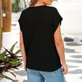 thumbnail image 5 of Womens Spring Tops 2026 Summer Shirts Crochet Cap Sleeve Sweater Pullover Cute Beach Vacation Clothes Black S, 5 of 5
