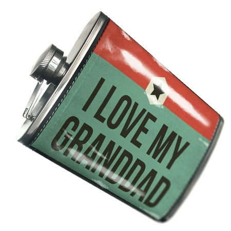 

NEONBLOND Flask I Love My Granddad Father s Day Retro Star