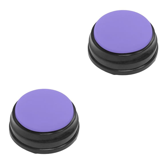 Vogacara Recordable Sound Button Dog Interactive Toy Button Recording Talking Voice Púrpura 2Conjunto