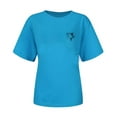thumbnail image 5 of AherBiu Hauts d'Été pour Femmes Manches Courtes T-Shirts Confortables Imprimé Cœur Col Rond Basiques Blouse, 5 of 5