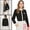 Black, variant on DARING DIVA Women's Color Block Button Down Long Sleeve Work Shirt XL Solid Wine Red