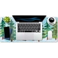 thumbnail image 4 of Extended Mouse Pad, XXL Gaming Mouse Pads, Large Big Mousepad Laptop Computer Keyboard Mat Desk Pad with Non-Slip Base Stitched Edge for Gaming Office, 35.4 x 15.7 inch, Watercolor Sasquatch, 4 of 6