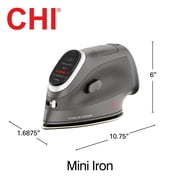 CHI Mini Clothing Iron, Steam Iron for Clothes with Titanium-Infused Ceramic Soleplate, Black
