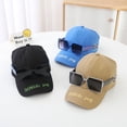 thumbnail image 2 of Gorra de verano para niños, gafas de sol medio vacías para niños, gorra moderna y elegante, gorra de béisbol con cola de caballo para niñas, 2 of 6
